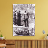 Empress Eugenie op bezoek in de graftombe van Napo Canvas Afdruk (Insitu (Woonkamer))