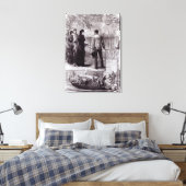 Empress Eugenie op bezoek in de graftombe van Napo Canvas Afdruk (Insitu (Slaapkamer))