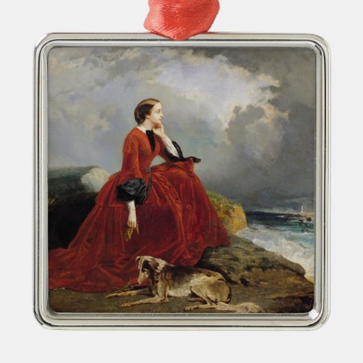 Empress Eugenie op Biarritz, 1858 Metalen Ornament (Voorkant)