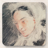 Empress Eugénie (zwarte en rode krijt) Bier Onderzetter (Voorkant)