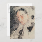 Empress Eugénie (zwarte en rode krijt) Briefkaart (Voorkant / Achterkant)