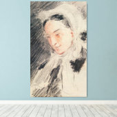 Empress Eugénie (zwarte en rode krijt) Canvas Afdruk (Insitu (Houten vloer))