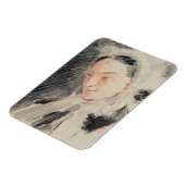 Empress Eugénie (zwarte en rode krijt) Magneet (Linkerzijde)