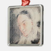 Empress Eugénie (zwarte en rode krijt) Metalen Ornament (Links)