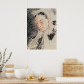 Empress Eugénie (zwarte en rode krijt) Poster (Keuken)