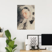 Empress Eugénie (zwarte en rode krijt) Poster (Thuiskantoor)