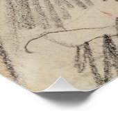 Empress Eugénie (zwarte en rode krijt) Poster (Hoek)