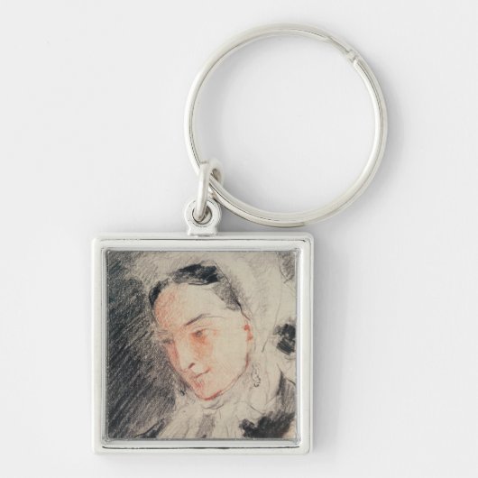 Empress Eugénie (zwarte en rode krijt) Sleutelhanger (Voorkant)