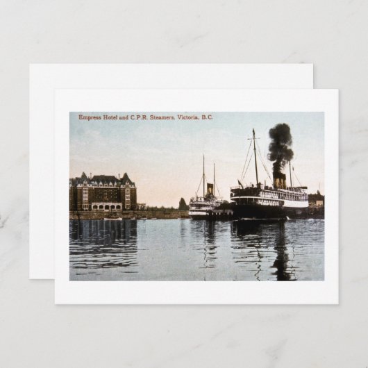 Empress Hotel en C.P.R. Steamers, Victoria, B.C. Briefkaart (Voorkant / Achterkant)