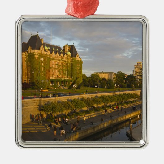 Empress Hotel en Inner Harbor waterfront Metalen Ornament (Voorkant)