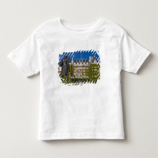 Empress Hotel en standbeeld van kapitein James Coo Kinder Shirts (Voorkant)