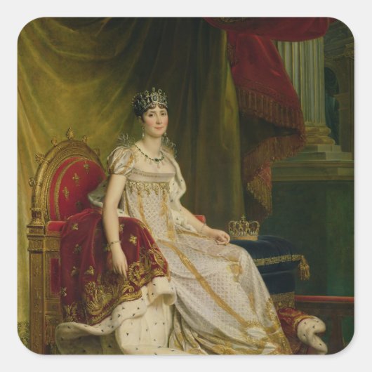 Empress Josephine 1808 Vierkante Sticker (Voorkant)