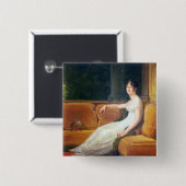 Empress Josephine at Malmaison, c.1801 Vierkante Button 5,1 Cm (Voorkant /achterkant)