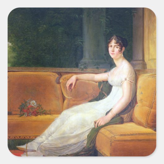Empress Josephine at Malmaison, c.1801 Vierkante Sticker (Voorkant)