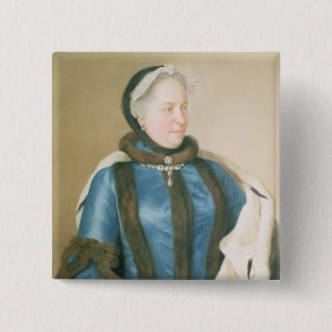 Empress Maria Theresa van Oostenrijk, c.1770 Vierkante Button 5,1 Cm