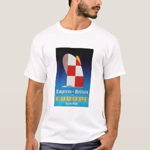Empress of Britain to Europe Old Steam Ship Travel T-shirt