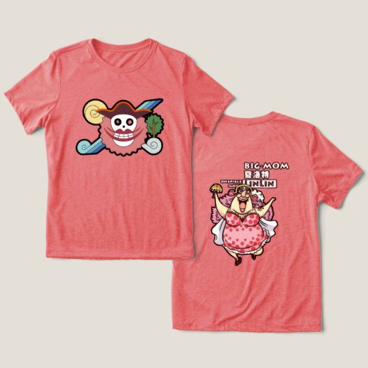 🍰⚡Empress of Chaos Tee – Thunder Queen Edition👑 Tri-Blend Shirt (Ontwerp Voorkant & Achterkant)