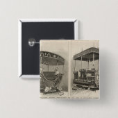 Empress of India Vierkante Button 5,1 Cm (Voorkant /achterkant)