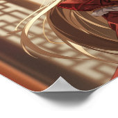 Empress of the East: Anime Girl in Luxurious Red D Poster (Hoek)