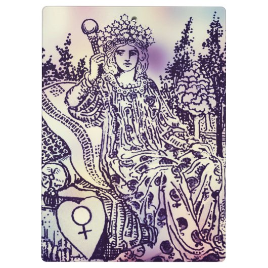 Empress Tarot Card Klembord (Achterkant)