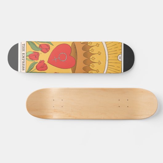 Empress tarot card major arcana feminine persoonlijk skateboard (Horizontaal)