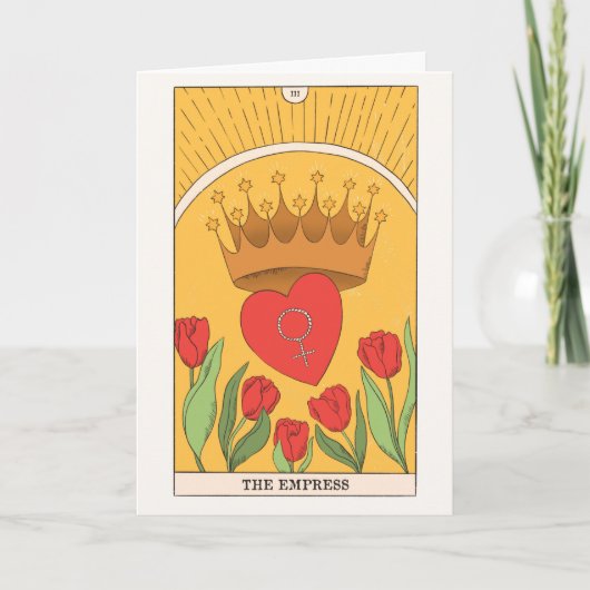 Empress tarotkaart majoor Arcana feminne energy Feestdagen Kaart (Voorkant)