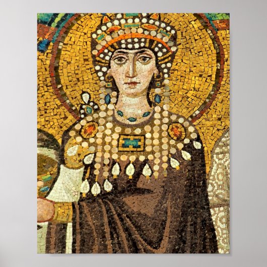 Empress Theodora Mosaic Poster (Voorkant)