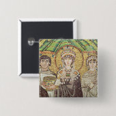 Empress Theodora Vierkante Button 5,1 Cm (Voorkant /achterkant)