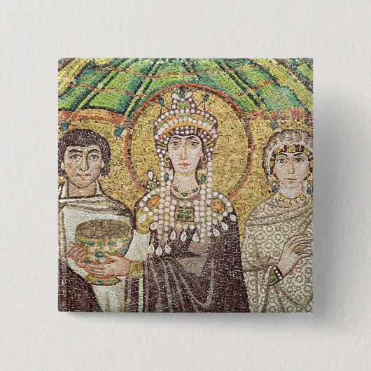 Empress Theodora Vierkante Button 5,1 Cm (Voorkant)