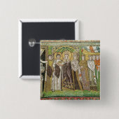 Empress Theodora Vierkante Button 5,1 Cm (Voorkant /achterkant)