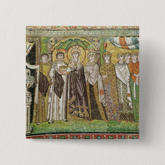 Empress Theodora Vierkante Button 5,1 Cm (Voorkant)