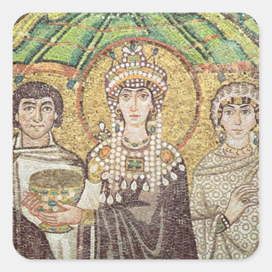 Empress Theodora Vierkante Sticker (Voorkant)