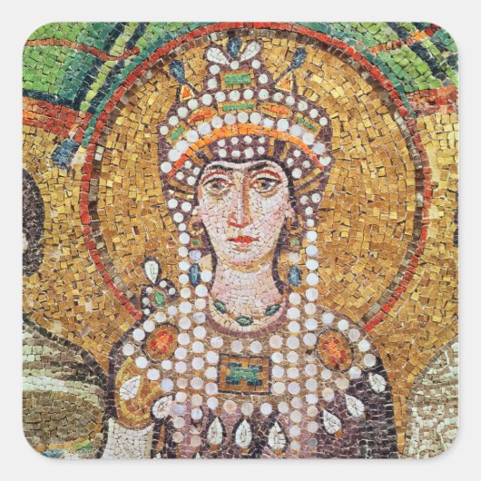 Empress Theodora Vierkante Sticker (Voorkant)