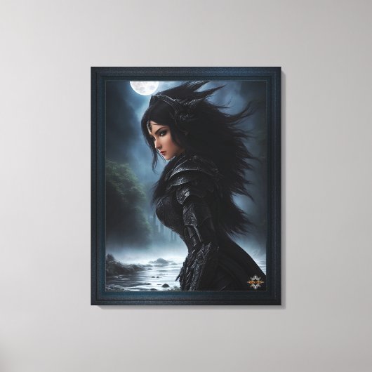 Empress Vampire Hunter AI Concept Art van Xzendor7 Canvas Afdruk (Voorkant)
