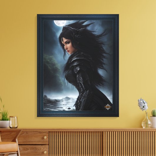 Empress Vampire Hunter AI Concept Art van Xzendor7 Canvas Afdruk (Insitu (Woonkamer))
