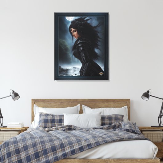 Empress Vampire Hunter AI Concept Art van Xzendor7 Canvas Afdruk (Insitu (Slaapkamer))