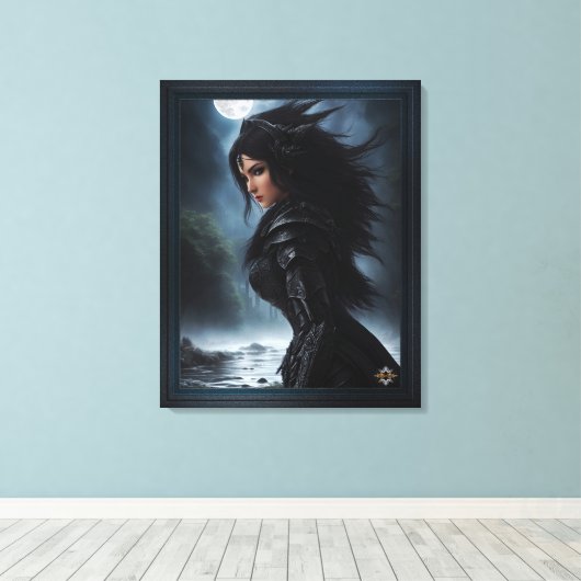Empress Vampire Hunter AI Concept Art van Xzendor7 Canvas Afdruk (Insitu (Houten vloer))