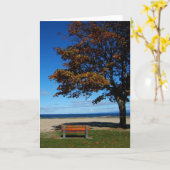 Empty Bench (card) Kaart (Gele Bloem)
