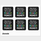 Empty bingo jar beer money sticker (Vel)