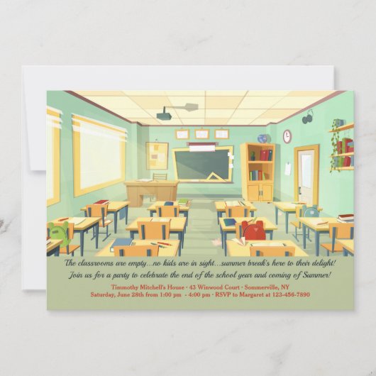 Empty Classroom Uitnodiging (Voorkant)