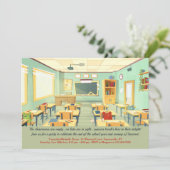 Empty Classroom Uitnodiging (Staand voorkant)