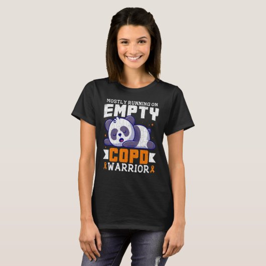 Empty COPD Warrior Awareness Support Month Orange  T-shirt (Voorkant volledig)