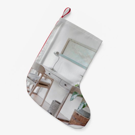 EMPTY DESK NEAR CURTATIE KLEINE KERSTSOK (Voorkant (Hangend))