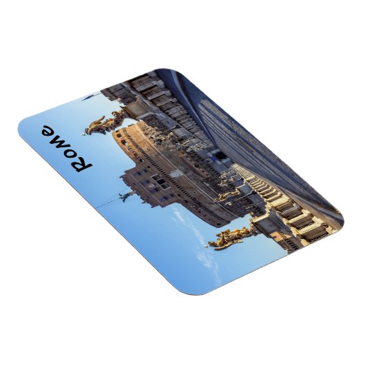 Empty Ponte Sant'Angelo bij zonsopgang - Rome, Ita Magneet (Rechterzijde)