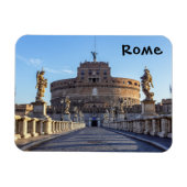 Empty Ponte Sant'Angelo bij zonsopgang - Rome, Ita Magneet (Horizontaal)