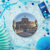 Empty Ponte Sant'Angelo bij zonsopgang - Rome, Ita Papieren Bordje (Feest)