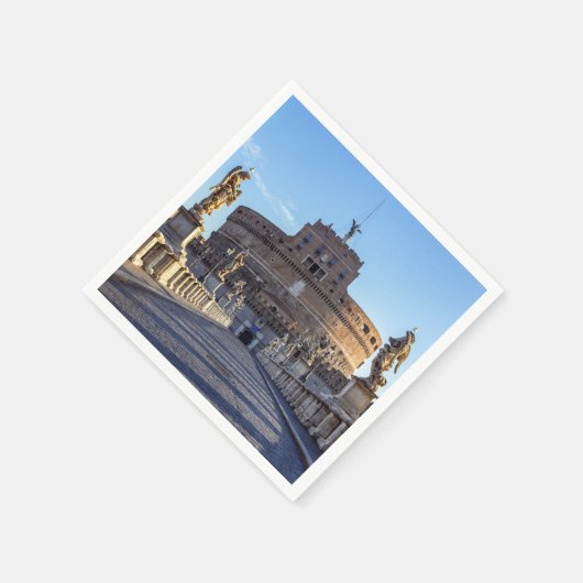 Empty Ponte Sant'Angelo bij zonsopgang - Rome, Ita Servet (Hoek)