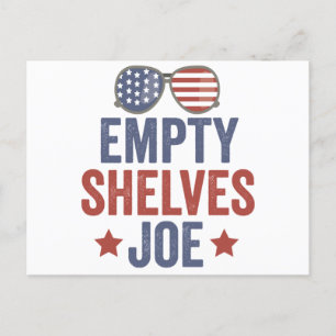 Empty Shelves Joe Funyy Conservative Anti Liberal Briefkaart