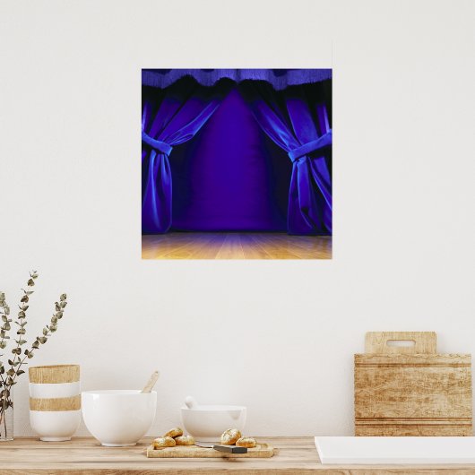 Empty Stage With Curtains Poster (Keuken)