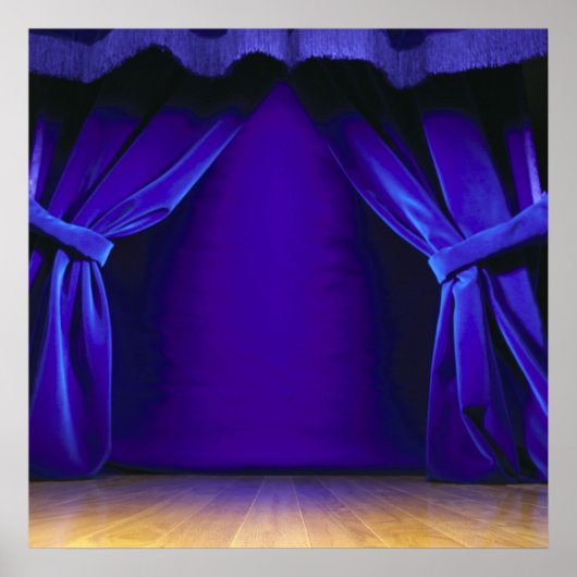 Empty Stage With Curtains Poster (Voorkant)